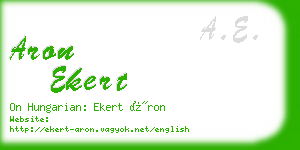 aron ekert business card